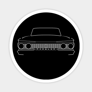 1961 AMC Rambler Classic car white outline Magnet